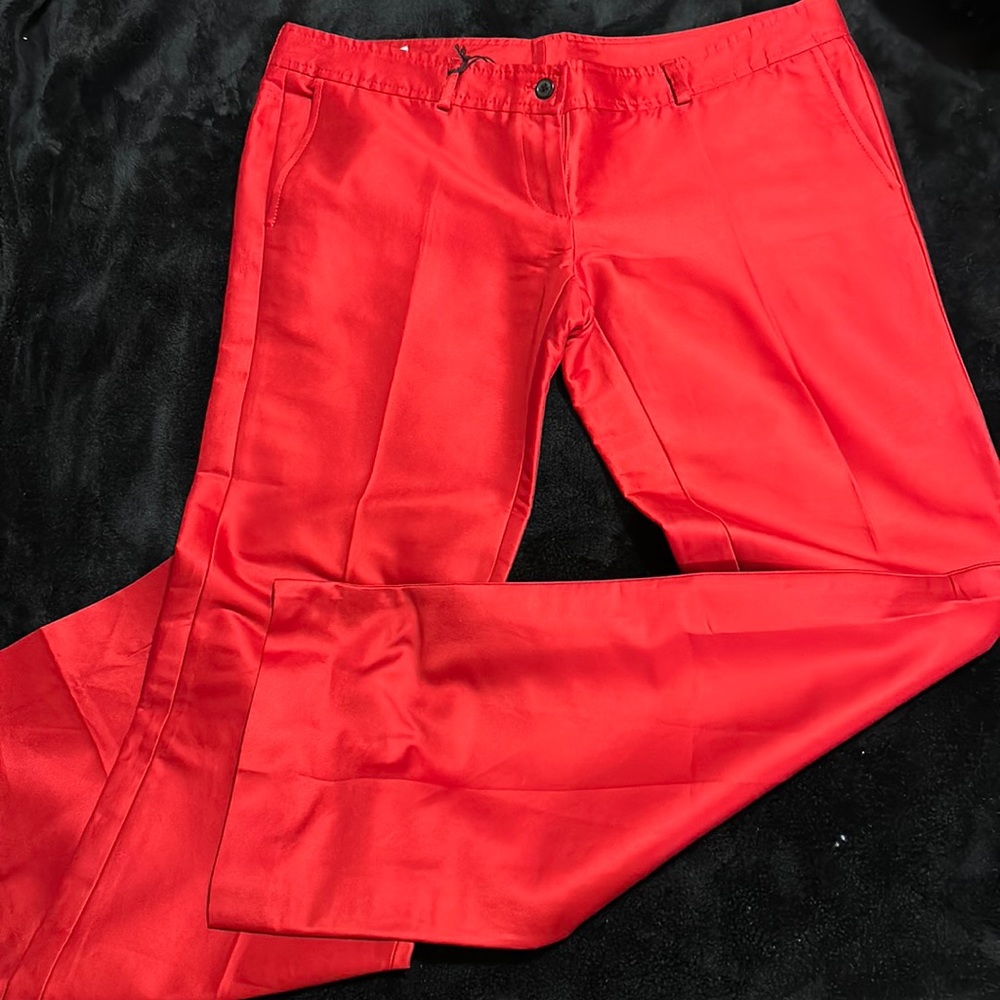 Mauro grifoni silk shantung pants size 12/46
